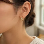 گوشواره نگین حلقه‌ای ژوپینگ